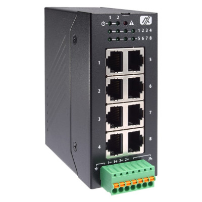 Axiomtek TEN100-0800-H 8-Port Store and Forward Unmanaged Fast Ethernet (10/100TX) Switch